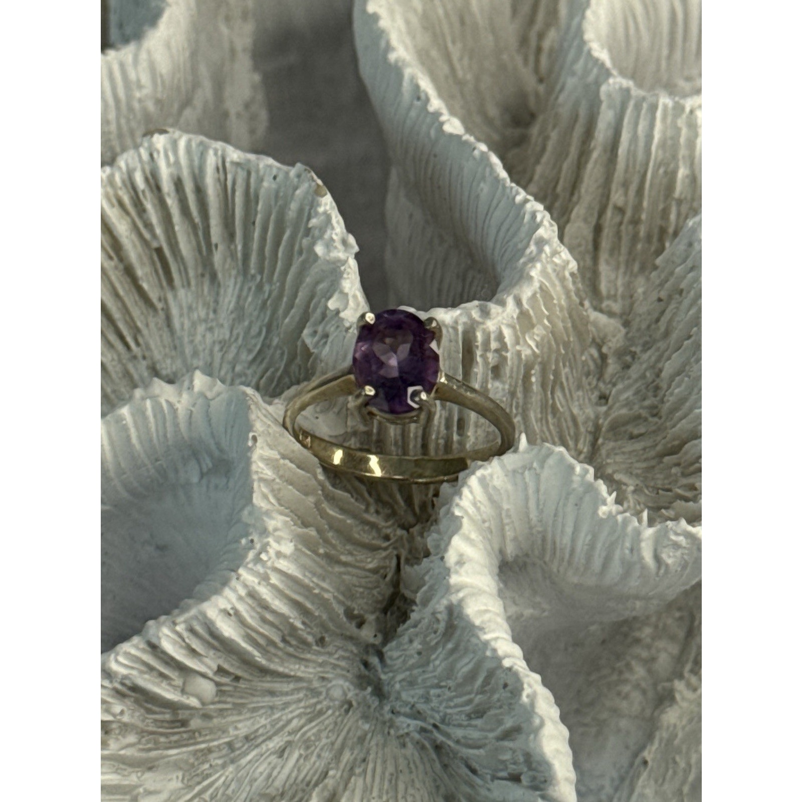925 Sterling Silver Amethyst Ring Size 65 90$